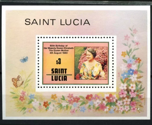 St. Lucia 1980 SG#MS536 Queen Mother 80th Birthday MNH M/S #D36193