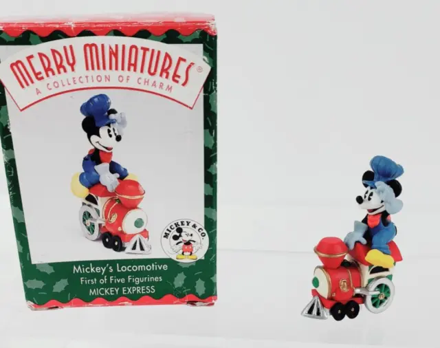 Hallmark MICKEY MOUSE EXPRESS Train Ornament #1 figurine  Merry Miniatures 98