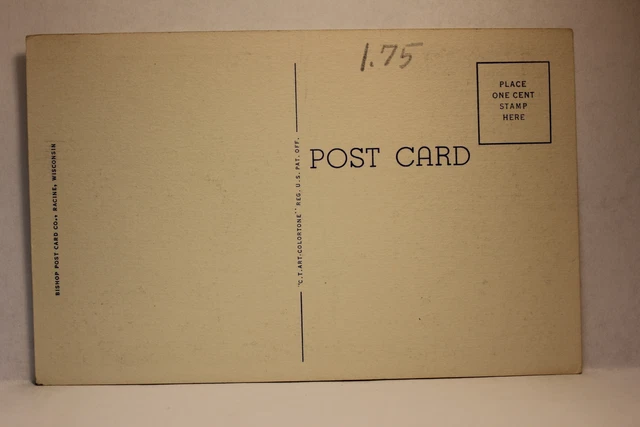 Postcard Airplane View Chicago Aerial Survey Co. 3003 Kenosha WI Q24 2