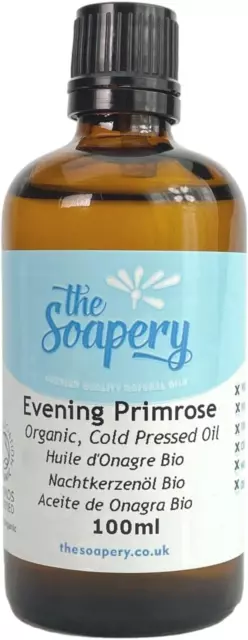 Evening Primrose Oil 100Ml - Certified Organic Cold Pressed 100% Pure