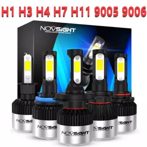 NOVSIGHT H1 H11 9005 9006 H4 H7 LED Headlight Bulbs Conversion Kit High/Low Beam