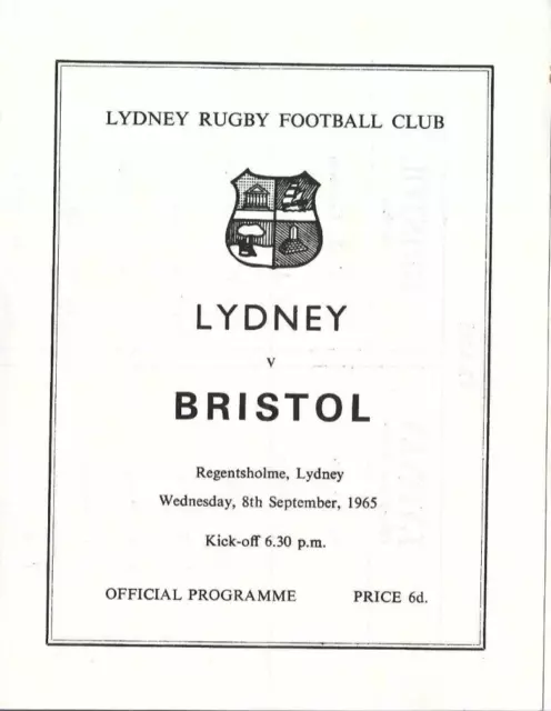 1965/66   LYDNEY v BRISTOL