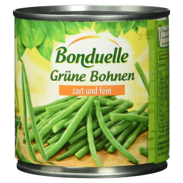 Bonduelle fagioli verdi teneri barattoli molto fini conserve 8x 220g NUOVI MHD 31/08/2025