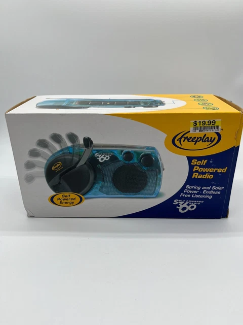 Freeplay Self Powered Emergency Windup Solar Radio NEW UNUSED Clear Blue S360
