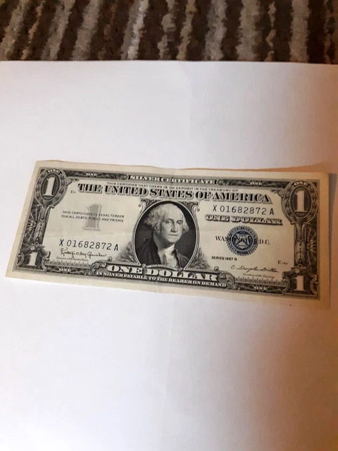 Vintage 1957-B Silver Certificate  Blue Seal Dollar Bill