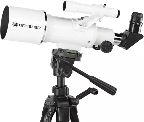 Telescopio de viaje refractor Bresser Classic 70/350 y soporte para teléfono inteligente