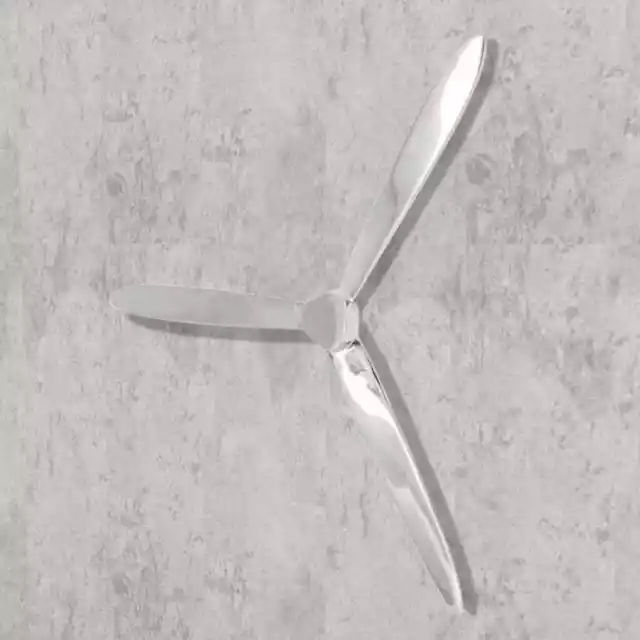 Wall-Mounted Propeller Display Home Room Ornament Aluminium Silver 70 cm vidaXL 2