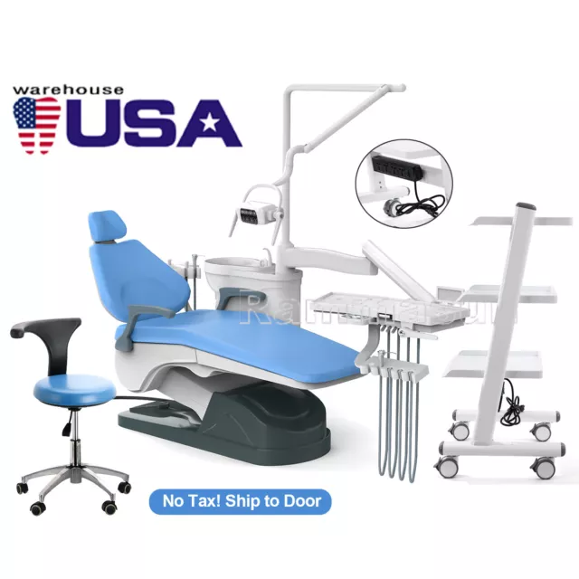 Dental Portable Chair Unit Hard Leather Computer Controlled+Dentist Stool /Cart