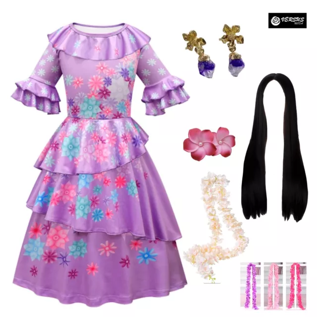 Isabela Costume Carnevale Encanto Maschera Bambina Vestito Cosplay ENCAN06 CL