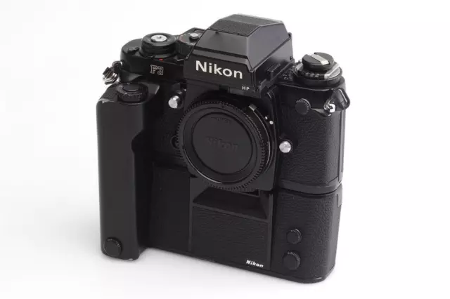 Nikon F3 HP Black Body w. MD-4 Motor Drive (1713029139)
