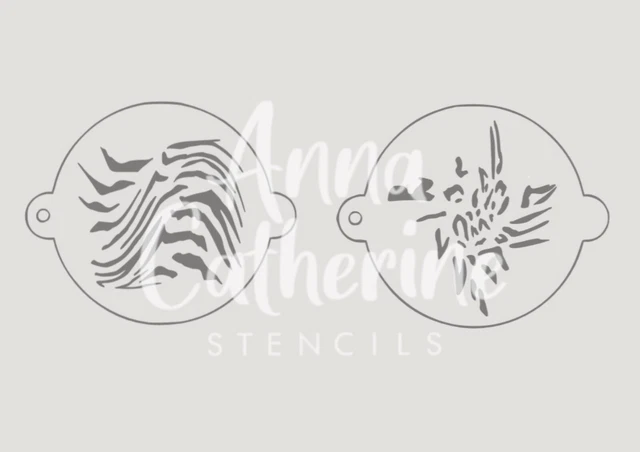 Warped psychedelic stencils, face paint,zebra, leopard airbrush,190 micron mylar