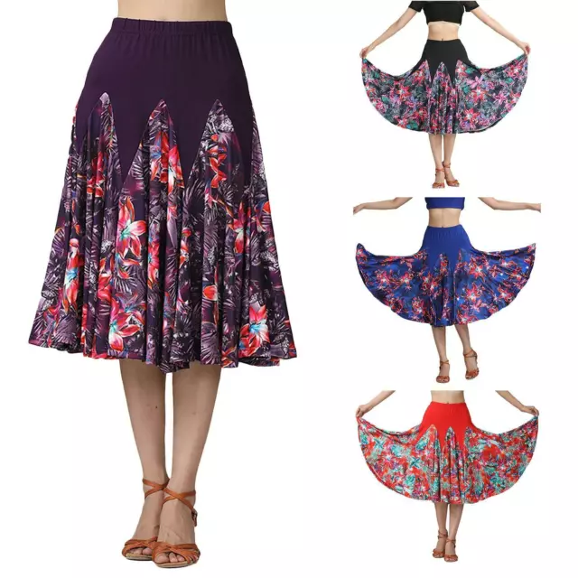 Femmes Salle De Bal De Danse Robe Jupe Latine Cha cha Robe Floral Moderne Danse