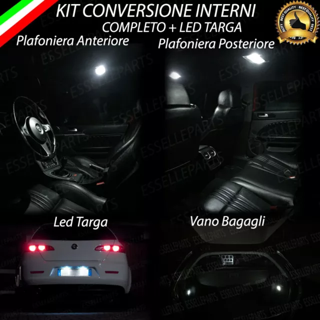 Kit Led Interni Alfa 159 Sw Conversione Completa + Luci Targa Led Canbus 6000K