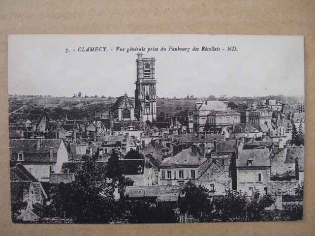 Cpa Clamecy (58) Vue Generale Prise Du Faubourg Des Recollets.