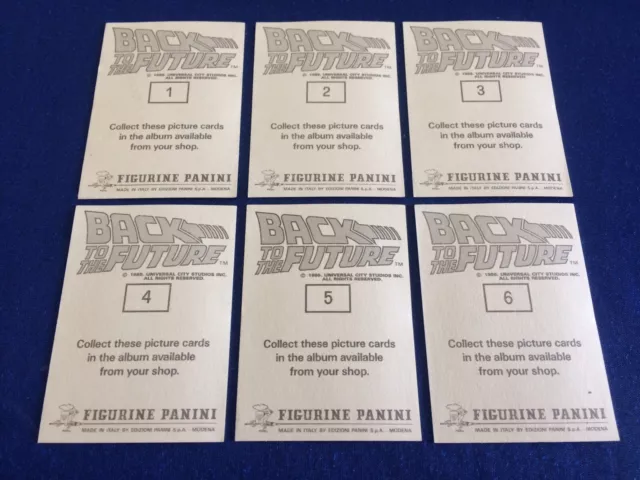 1985 Panini Back To The Future Unused Album Stickers Pick Or Choose Your Numbers