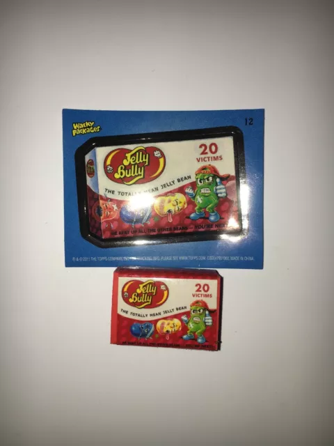 Wacky Packages Series 1 #12 Jelly Bully Eraser And Sticker Card