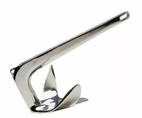 316 stainless steel polish claw (Bruce type) anchor 4.4lb, 2kg ships from USA