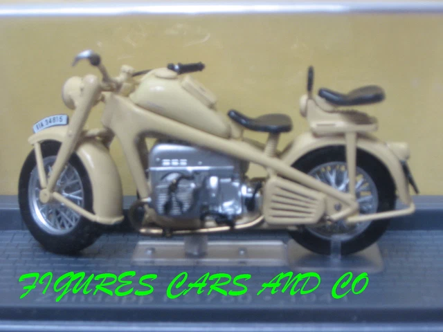 1:6 scale WWII German Zündapp KS 750 Motorcycle with Sidecar (Grey) fo