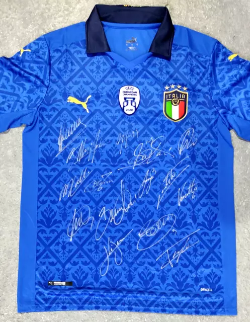 Italy Signed Jersey 2020 Euro Champions