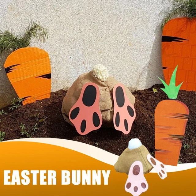 Easter carrots yard decoration Wood Easter bunny butt Funny Y7B3 yard decor A4A5
