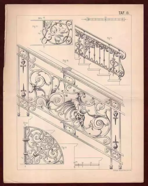 1902 KUNSTSCHMIEDEREIEN Aldinger Architecture Building Wrought Iron Guide German 3