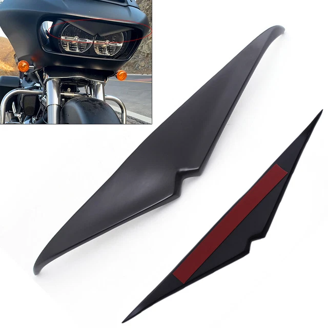 ABS HEADLAMP HEADLIGHT Eyebrow Eyelid Trim For Harley Road Glide FLTRX