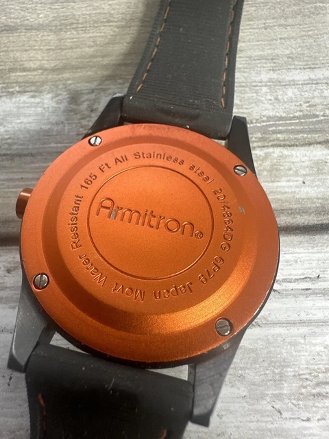 Orologio Armitron 20/4864DG da uomo con accenti arancioni Cinturino in silicone 3