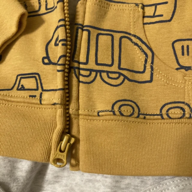 Carters infant baby boy truck 3 piece outfit yellow sweater, t shirt, pants 0-3M 7