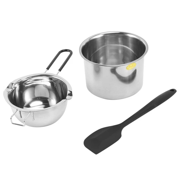 Juego de olla de caldera doble olla de fusión oxidada con espátula de silicona para Dem Sc D9W1