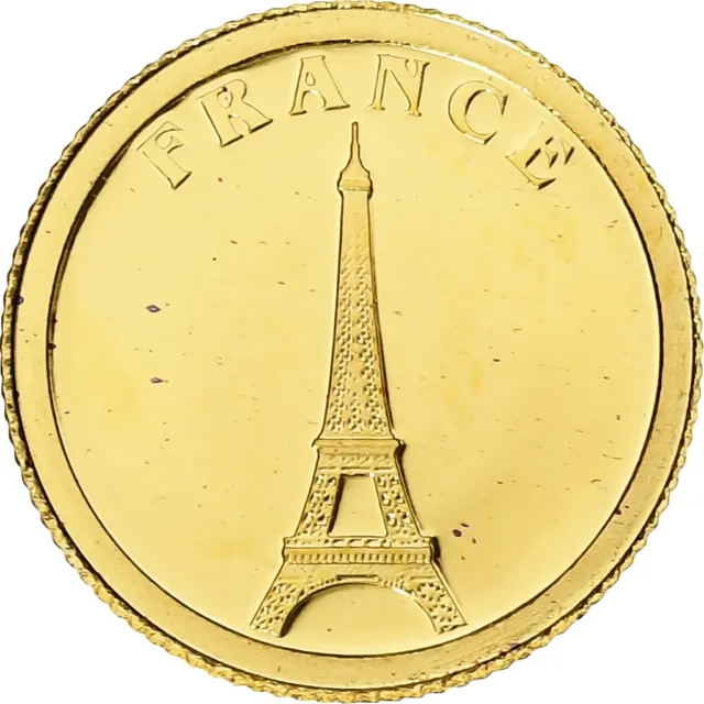 [#1271280] Liberia, 12 Dollars, France, 2008, PP, Gold, STGL