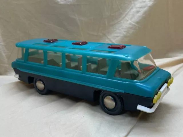 Vintage sowjetisches Spielzeug ZIL 118 Kunststoff-Trägheitsbus „Salute“...