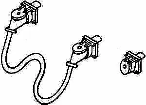 Details West 236 HO Scale MU Cables -- Double-Ended Receptacle & Two Receptacles