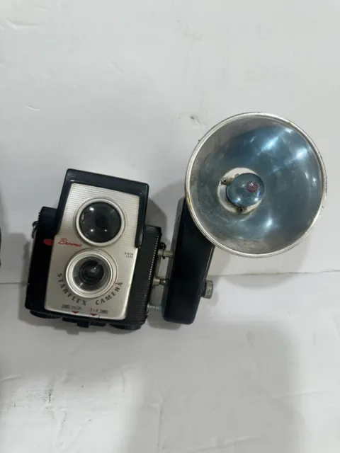 Vintage Brownie Starflex Camera With Flash And Case