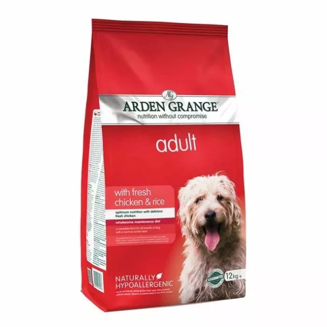 Arden Grange Adult Chicken & Rice Naturally Hypoallergenic Dog Food 12Kg