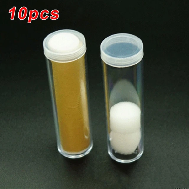 10 Tubes Rangement Pièces De Monnaie Transparents - 29x102 Mm (diam. Intérieur 25mm) - Avec éponge De Protection - Pour Collection, Pièces Commémoratives