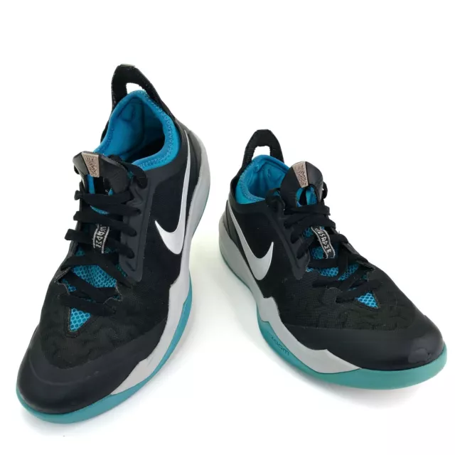 Nike Zoom Crusader Black Blue Low Top Basketball Shoes Youth Size 7 630909-002