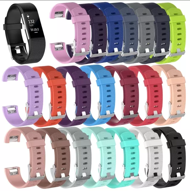 Fitbit Charge 2 Armband 19 Farben Armband Silikon Sport Uhr Ersatzband Fitness