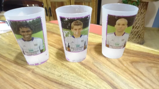 No Maillot Lot 3 Ecocup Verre Anderlecht Football 2012-2013 Jupiler