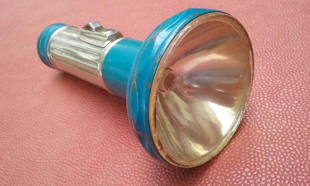 Lampe Torche Vintage SAFT MAZDA Orange – Années 70 – Camping & Jardin