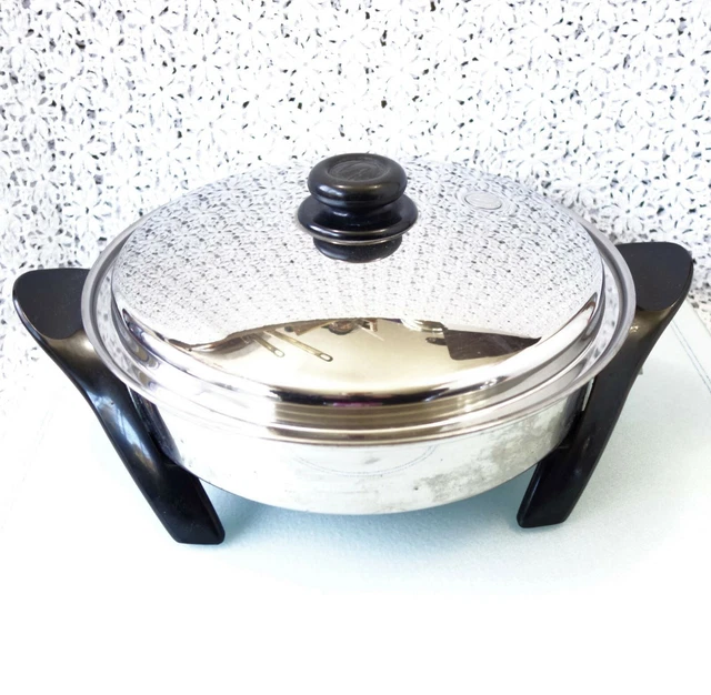 OIL CORE Saladmaster 304/316Ti Titanium SS 12" Electric Skillet w/ Lid, SAO120CU OIL CORE Saladmaster 304/316Ti Titanium SS 12" Electric Skillet w/ Lid, SAO120CU