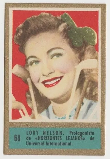 Lori Nelson 1952 Fernando Fuentes Tobacco Card #68 Fedora Film Star E5