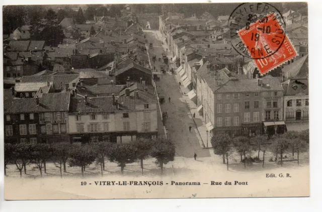 VITRY LE FRANCOIS - Marne - CPA 51 - beau Panorama - rue du pont