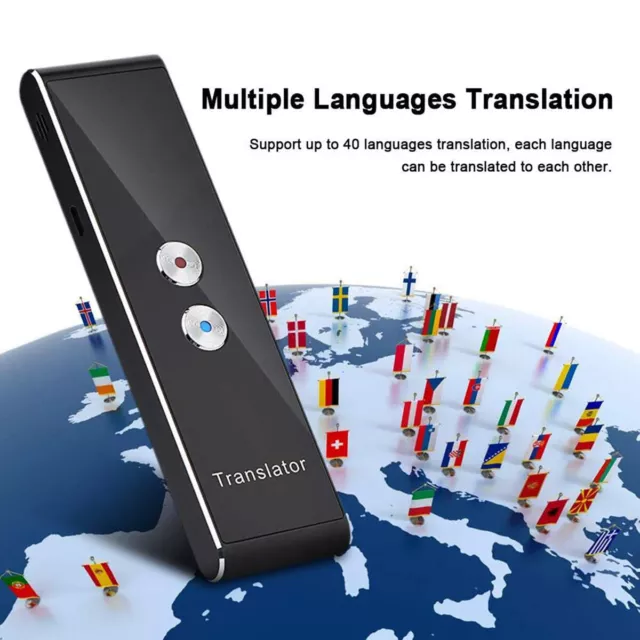 T8 Portable Smart Two-Way Real Time 40+ Multi-Languages Translator Instant Voice