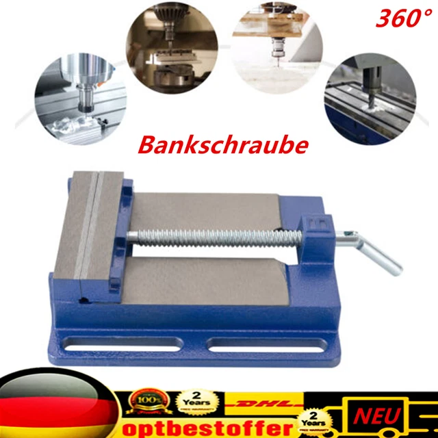 JNJOOD Mini-Schraubstock Für Säulenbohrmaschine - Universal-Klemme Blau