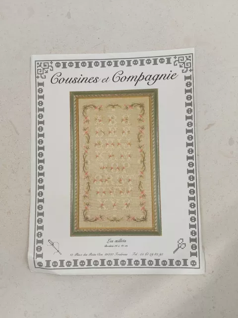 Vintage French Counted Cross Stitch  Kit Cousines et Compagnie Sampler Alphabet