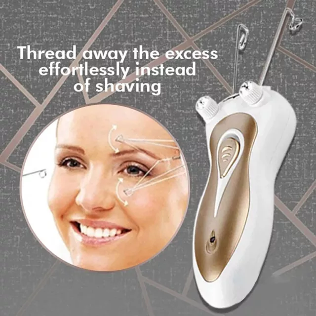Electric Body Face Facial Hair Remover Defeatherer Cotton Thread Epilator Tool 3