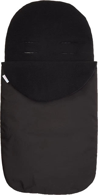 Manguito de pie de ajuste universal con punteras acogedoras y todos los accesorios para silla de empuje negro