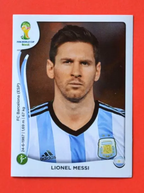 Panini Fußball WM 2014 Brasilien-Lionel Messi Argentinien ungeklebt #430