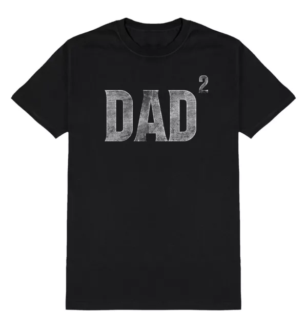 T-shirt papà quadrato 2 uomo divertente festa del papà abbigliamento regalo papà compleanno