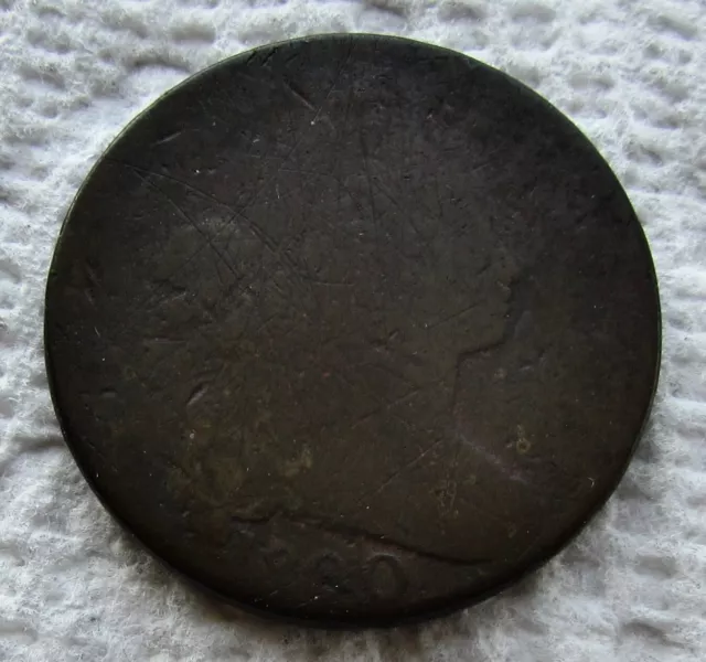 1800/79  1C BN Draped Bust Large Cent Rare Date Variety Good /VG Scratches
